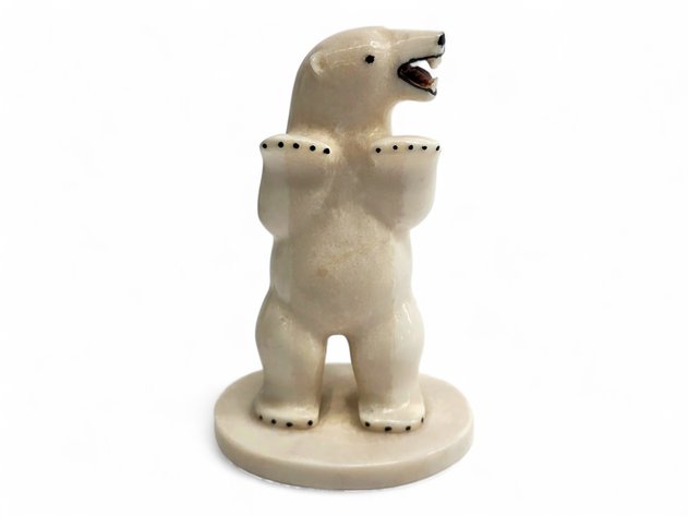 King Island Roaring Polar Bear Figurine - John Kokuluk, Jr.