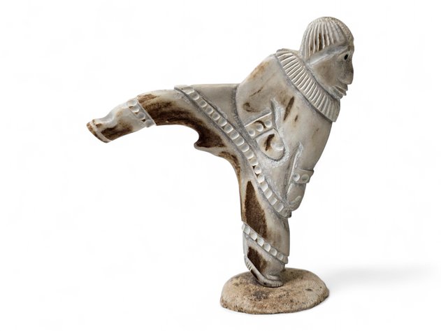 Antler Ceremonial Dancer on Epiphyseal Disc Base - Edwin J. Weyionanna