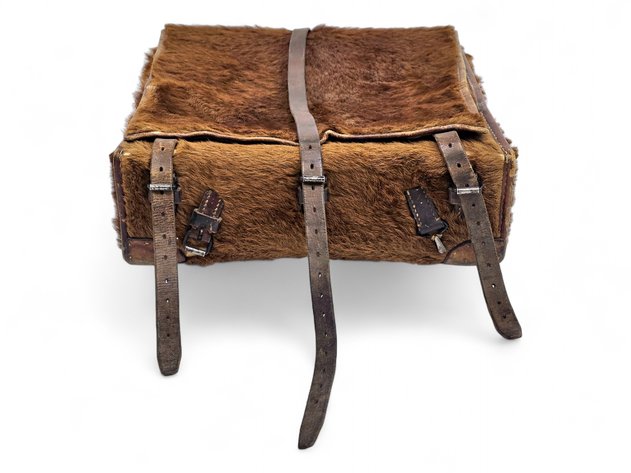 1930s-40s Swiss Military Pony Fur Haaraffe Tornister