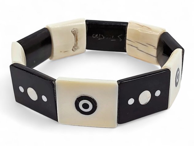 Walrus Ivory & Baleen Panel Bracelet - Stanley Tocktoo