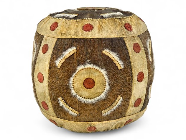 Yup'ik Seal Hide, Caribou Fur & Sinew Game Ball