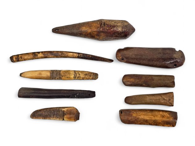 Eskimo Artifacts: Ice Testers, Fishing Weights, etc.