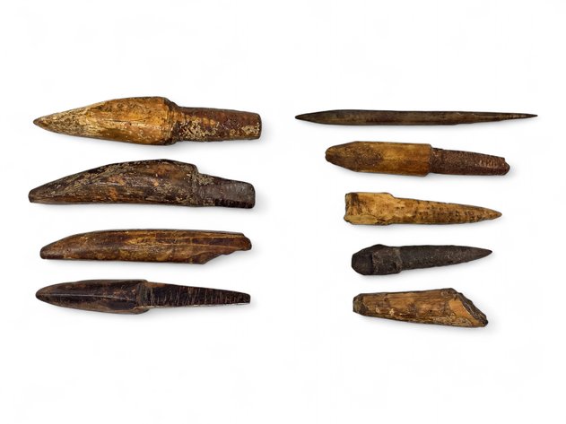 Eskimo Artifacts: Spear Heads, Ice Testers, etc.