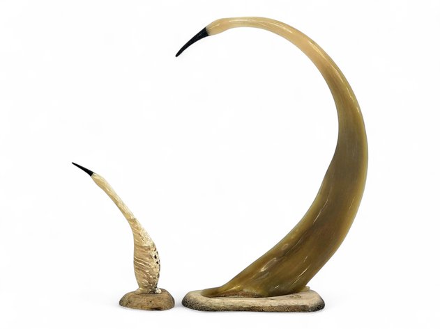 Musk Ox Horn & Baleen Sandhill Cranes - Nick Evan