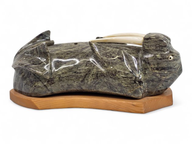 Soapstone & Ivory Walrus Figurine