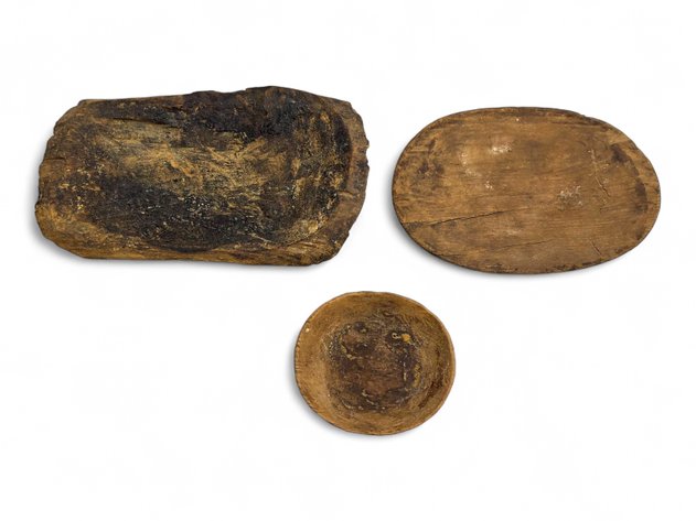 Three St. Lawrence Island Wooden Bowl Artifacts