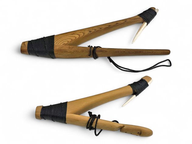 Traditional Wood & Ivory Halibut Hooks