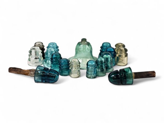 Vintage Glass Insulators & Cloche