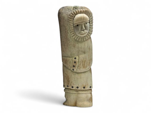 Whale Bone, Ivory & Baleen Dancer Figurine - Edwin J. Weyionanna