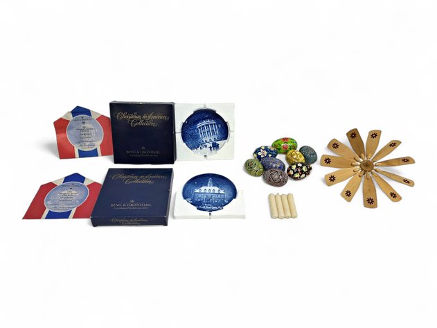 Decorative Plates, Pysanky Eggs, German Nativity Windmill & More