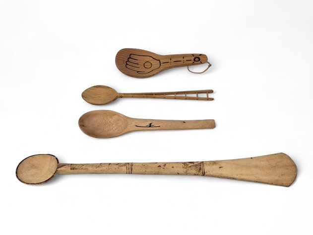 Carved Wooden Spoons - Jerry (Sivaluaq) Lieb, Jr.