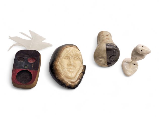 Walrus Ivory Float Plug & Other Portrait Pieces - Stanley Rookok & Others