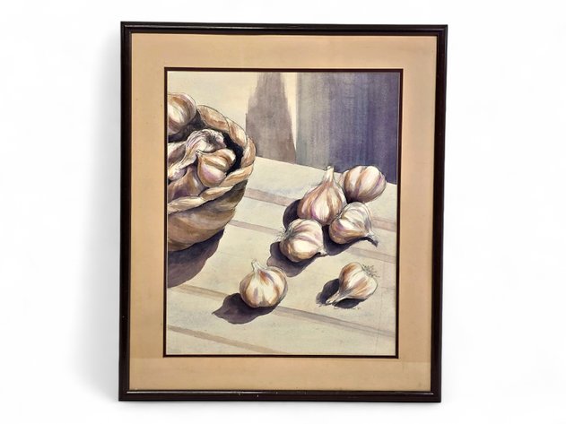 Janet Glen Wilson Still Life Painting of Garlic Cloves