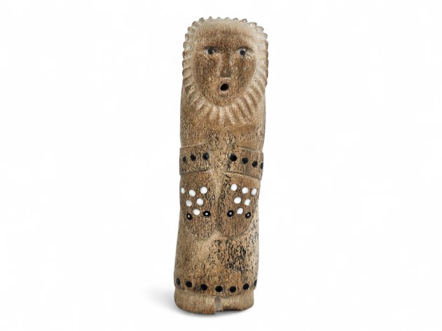 Whale Bone, Ivory & Baleen Figurine - Edwin J. Weyionanna