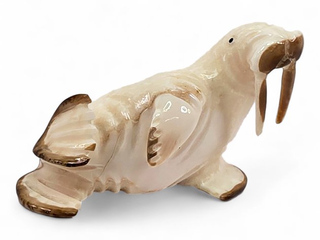 Walrus Ivory Walrus Figurine - Archie Slwooko