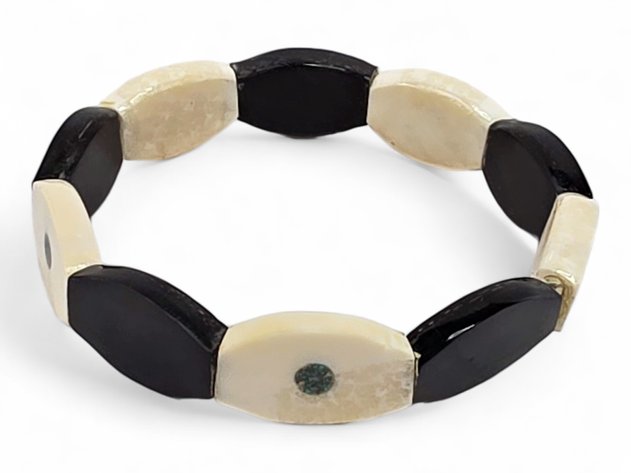 Walrus Ivory, Baleen & Jade Panel Bracelet - Amos Lane