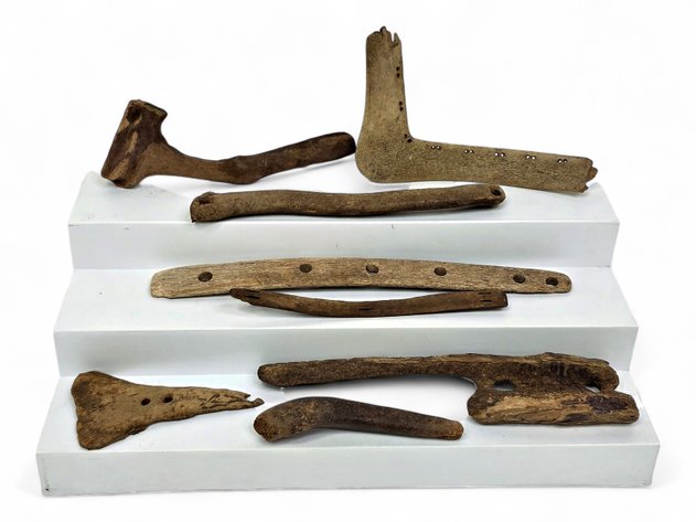 Eskimo Artifacts: Tool and Strap Fragments