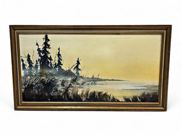 Original Painting of a Misty Coast