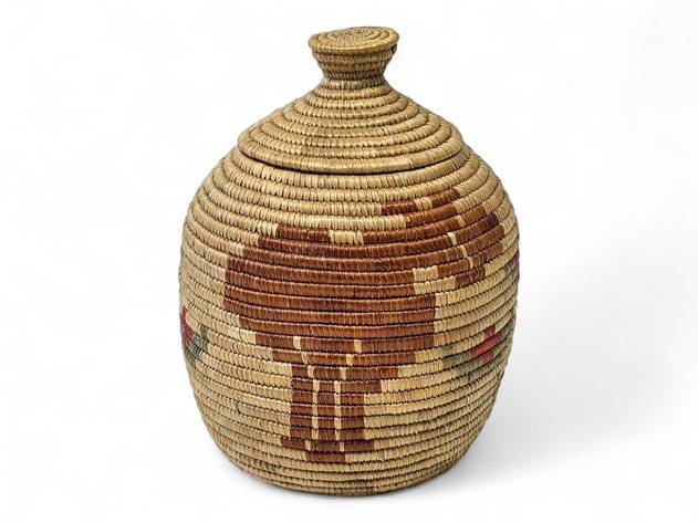 Yup'ik Coiled Seagrass Basket - Angela Odinzoff