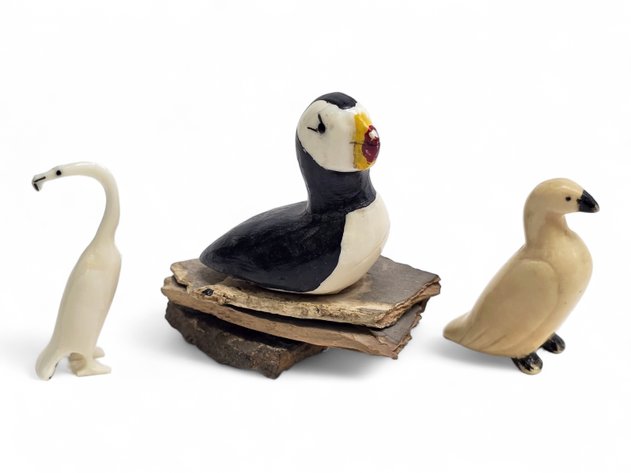 Walrus Ivory Cormorant, Horned Puffin & Ptarmigan - Bobby Koezuna & Others