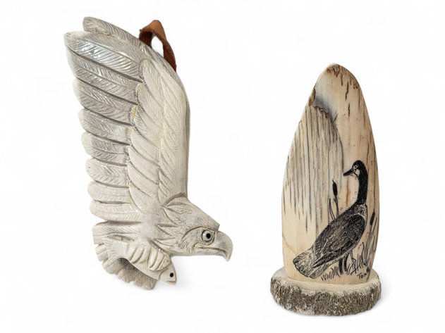 Bone, Baleen, Scrimshaw & Antler Eagle & Loon - Jim S. Bell & Tom Wedemeyer