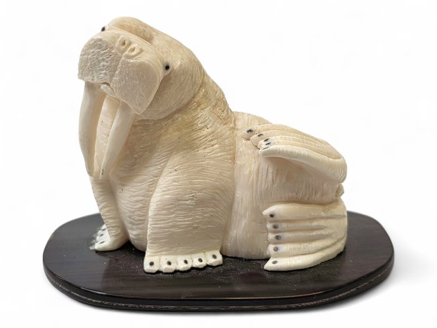 Walrus Ivory & Baleen Walrus Figurine - Jamie Seppilu