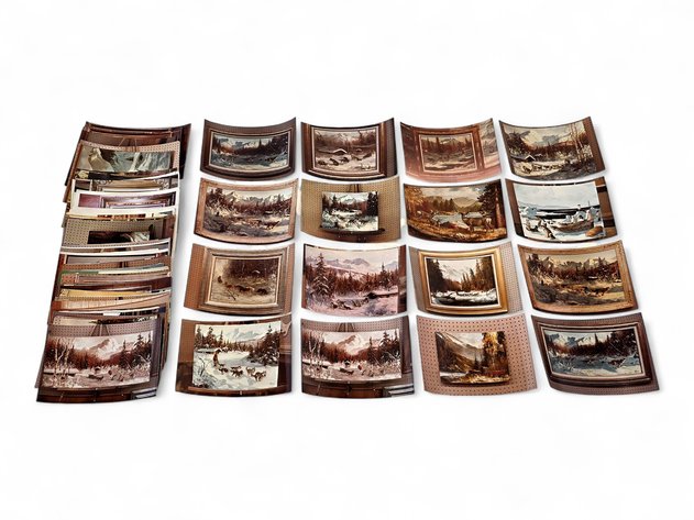 Large Group of Harvey & Ellen Henne Goodale Estate Color Photographs of Finished Paintings