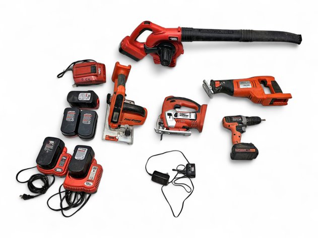 Black & Decker Leaf Blower, Drill, Jigsaw & w/ Batteries & Chargers & More
