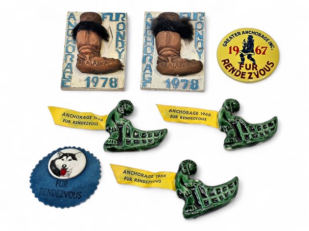 Vintage Fur Rondy Pins - 1966, 1967, 1978