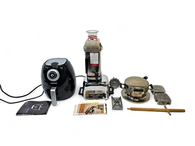 Vintage Vita Mix 3600, Chefman Air Fryer, & Waffle Maker