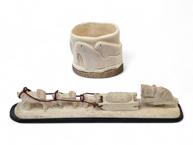 Walrus Ivory & Bone Carvings