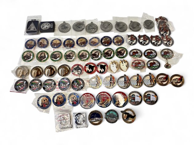 72x 1970s-2000s Fur Rondy Pins