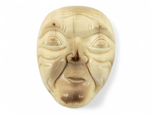 Carved Walrus Ivory Face