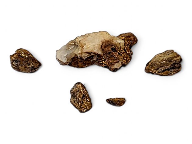 Natural Alaskan Gold Nugget & Quartz Specimens