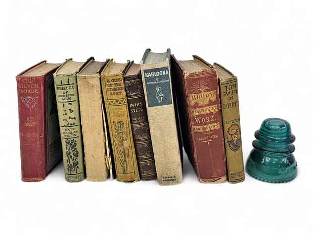 Antique Books & Glass Insulator