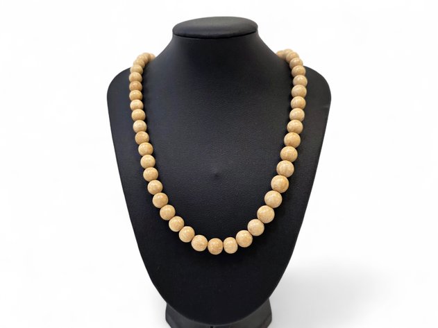 Fossil Walrus Ivory Bead Necklace