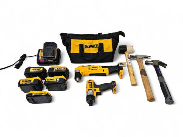 DeWalt Screwdriver, Angle Drill Driver, Battery Charger, Batteries & More