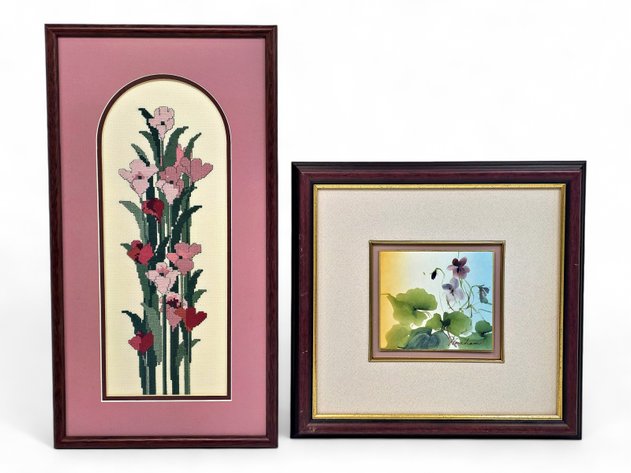 Cross-Stitch & Watercolor Artwork