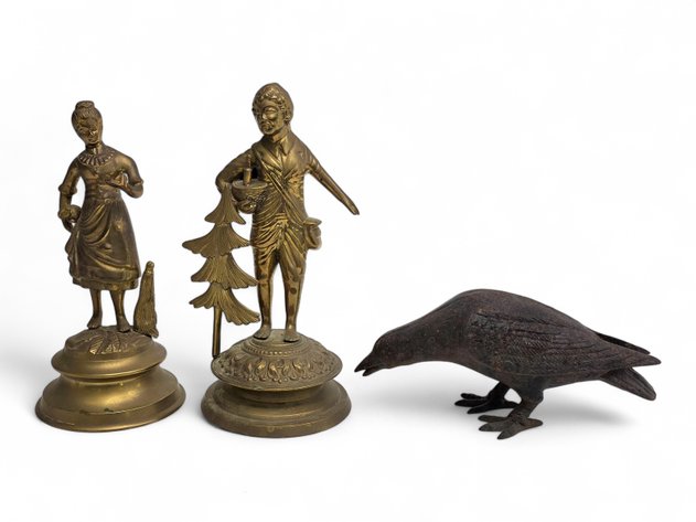 Bronze Statues & Cast Iron Crow
