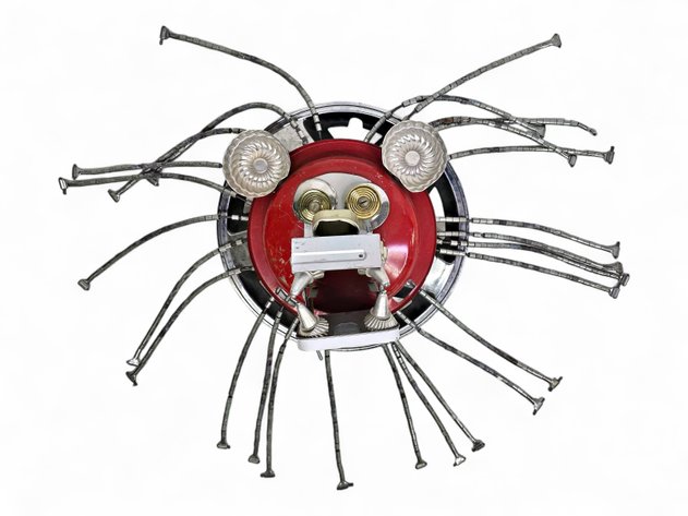 Scrap Metal Lion Sculpture