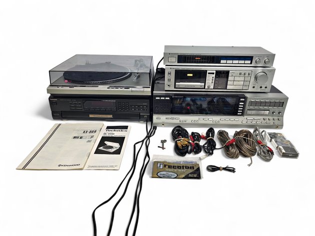 Technics CD Player & Turntable, Kenwood Amplifiers, Cassette Deck & More