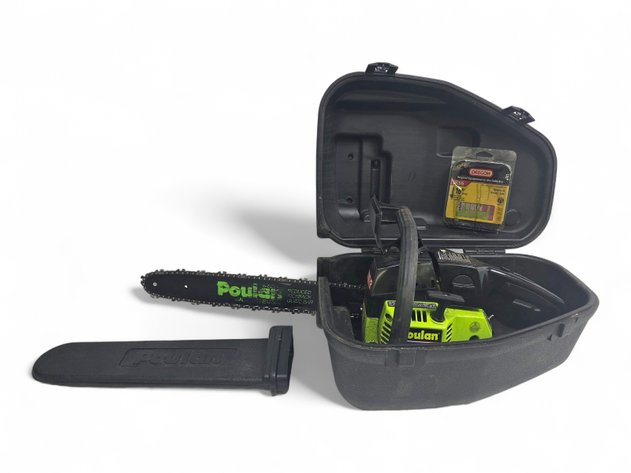 Poulan Woodmaster Gas-Powered Chainsaw, Oregon S56 Chain & Case