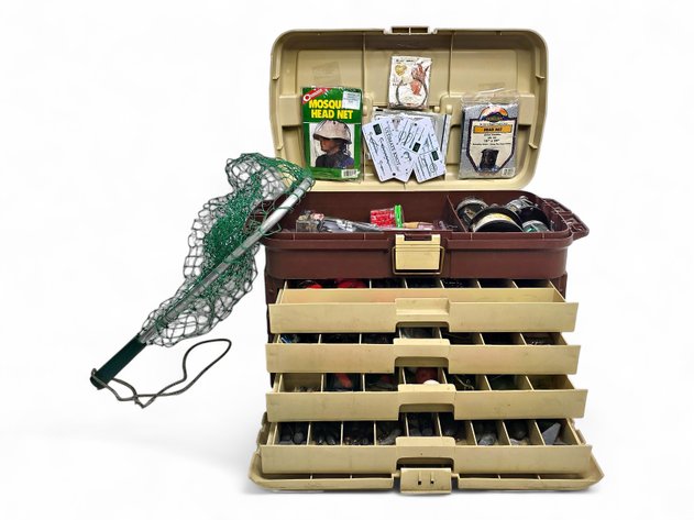 Plano Tackle Box & Net w/ Shakespeare & Penn Fishing Reels & More