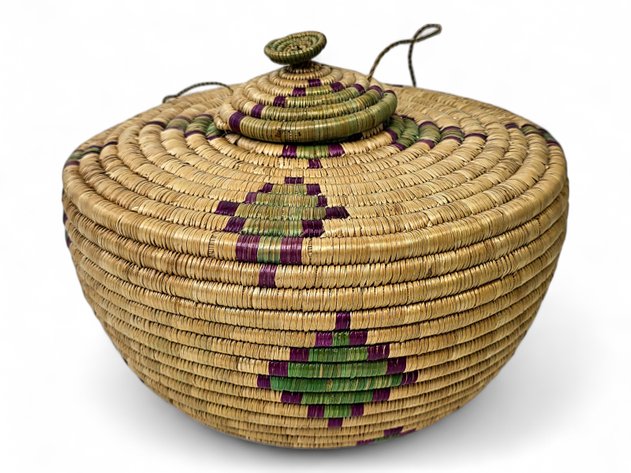A Coiled Grass Basket