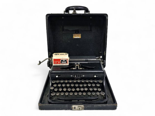 Manual Typewriter w/ Travel Case & More