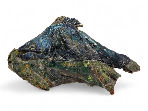 Wooden Fish Sculpture