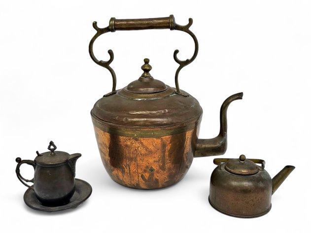 Copper, Brass & Silver-Plate Kettles