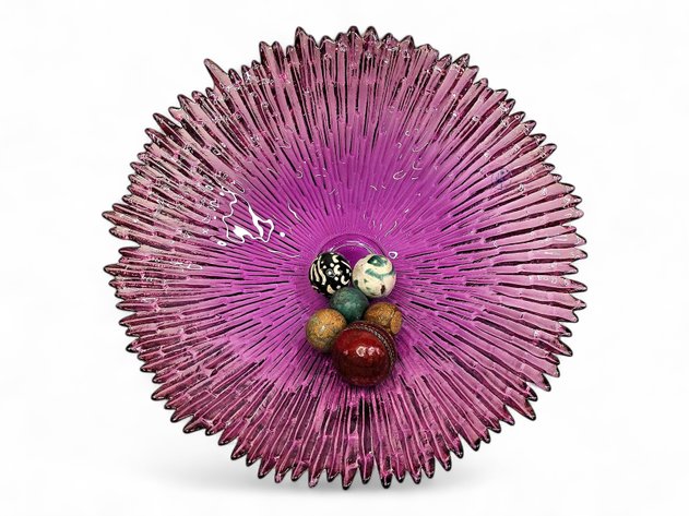 Art Glass Bowl w/ Decorative Paperweights