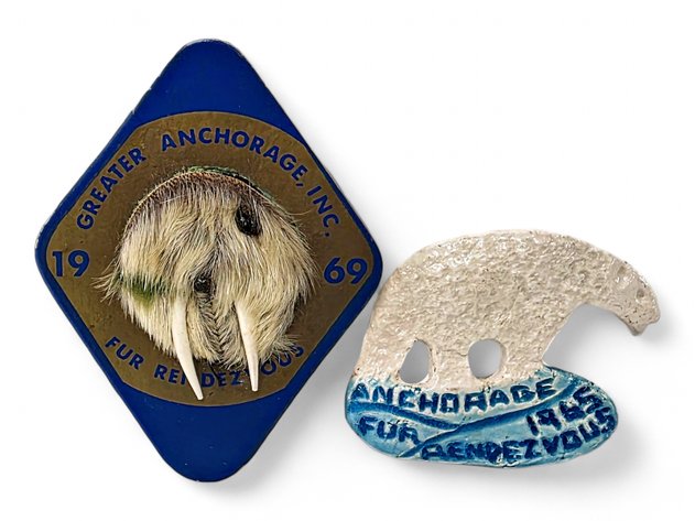 1965 & 1969 Fur Rondy Pins