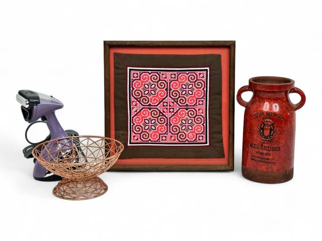 Hmong Paj Ntaub w/ Snail Motifs, Shark Garment Steamer & More